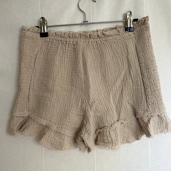 POL Ruffled Cotton Shorts NWOT Med boho fairy western - Picture 1 of 5